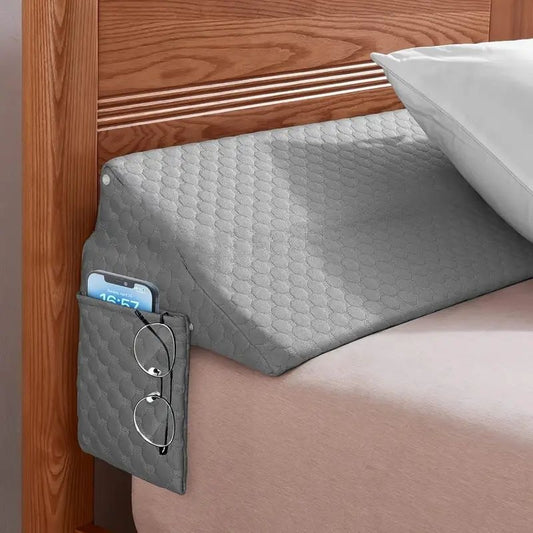 Bed Wedge Pillow Gap Filler – Memory Foam Mattress Wedge to Close Bed and Headboard Gap, Supportive Backrest Pillow for Comfortable Sleep
