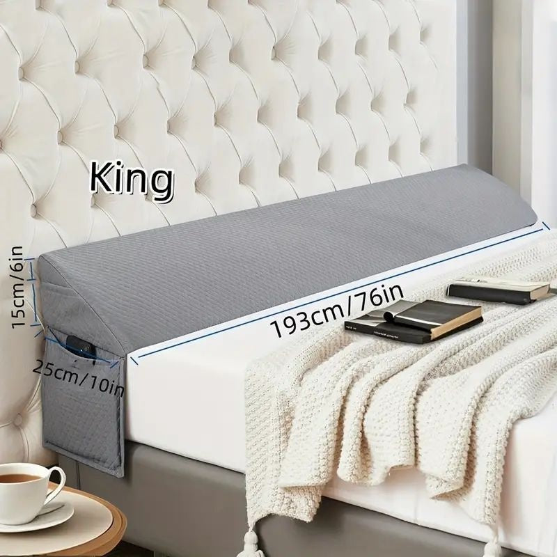 Bed Wedge Pillow Gap Filler – Memory Foam Mattress Wedge to Close Bed and Headboard Gap, Supportive Backrest Pillow for Comfortable Sleep