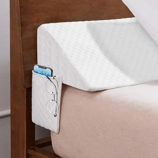 Bed Wedge Pillow Gap Filler – Memory Foam Mattress Wedge to Close Bed and Headboard Gap, Supportive Backrest Pillow for Comfortable Sleep