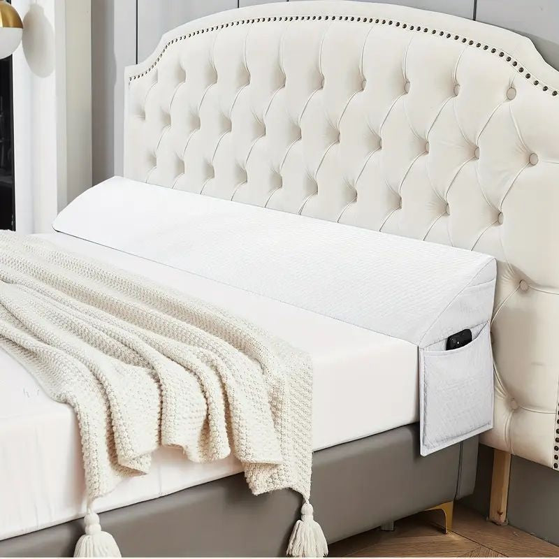 Bed Wedge Pillow Gap Filler – Memory Foam Mattress Wedge to Close Bed and Headboard Gap, Supportive Backrest Pillow for Comfortable Sleep