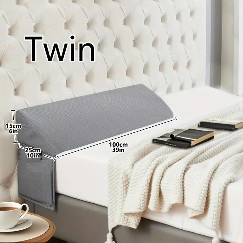 Bed Wedge Pillow Gap Filler – Memory Foam Mattress Wedge to Close Bed and Headboard Gap, Supportive Backrest Pillow for Comfortable Sleep