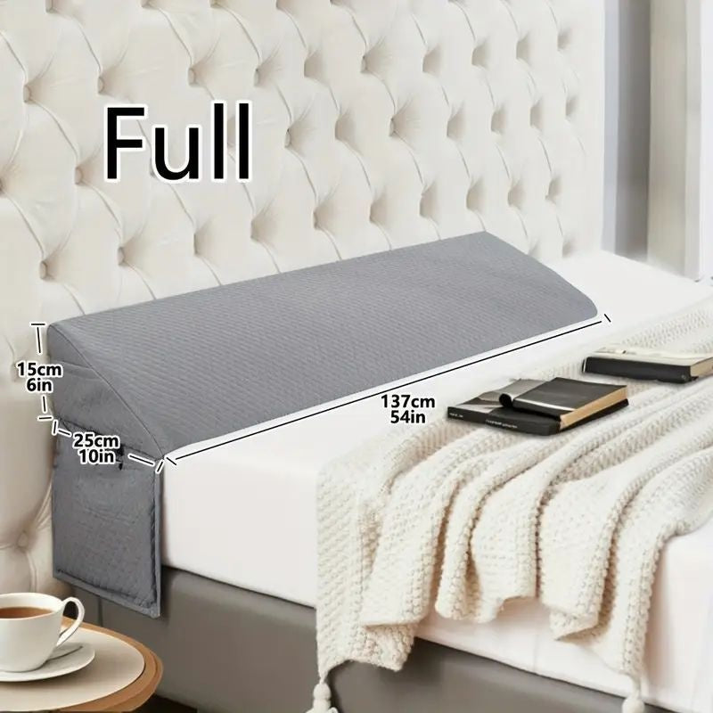Bed Wedge Pillow Gap Filler – Memory Foam Mattress Wedge to Close Bed and Headboard Gap, Supportive Backrest Pillow for Comfortable Sleep