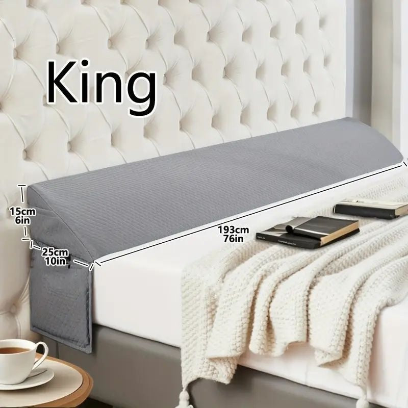 Bed Wedge Pillow Gap Filler – Memory Foam Mattress Wedge to Close Bed and Headboard Gap, Supportive Backrest Pillow for Comfortable Sleep