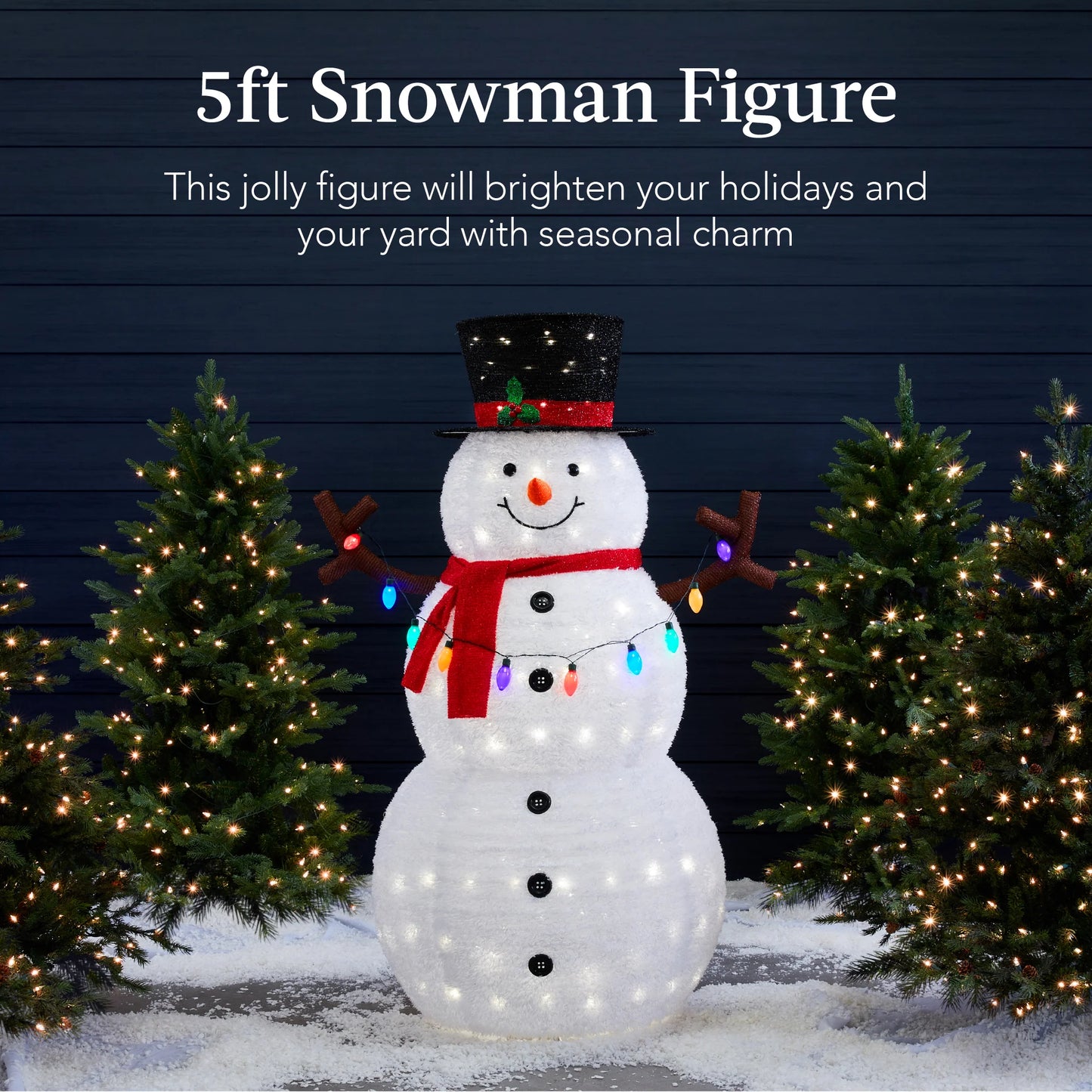 Lighted Pop-Up Snowman – Outdoor Christmas Decoration with LED Lights for Yard and Patio