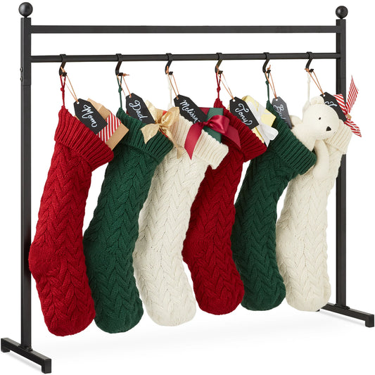 3 ft Christmas Stocking Stand – Holiday Decor Display with Name Tags & Chalk Marker