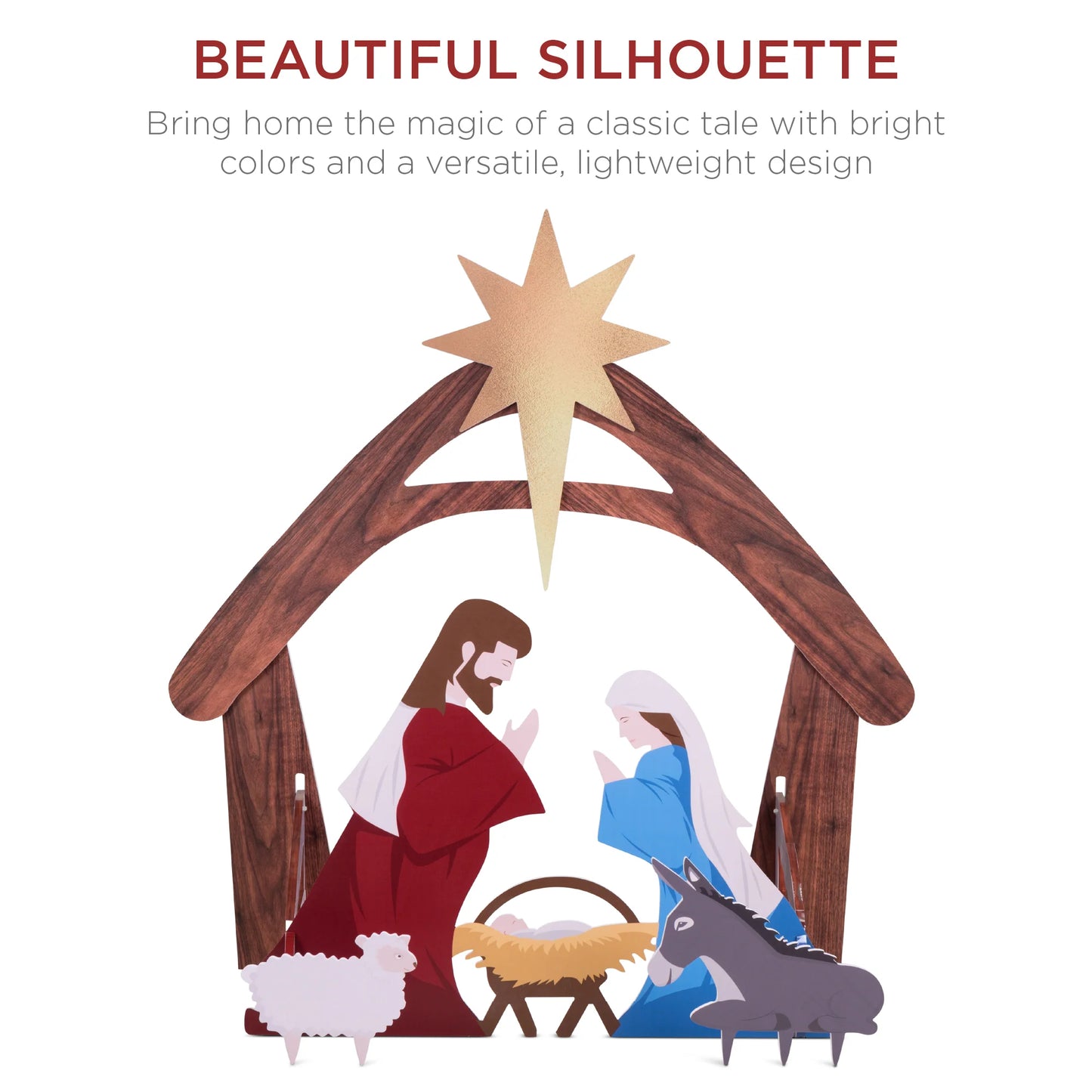 4 ft Christmas Nativity Scene – Outdoor Yard Decoration with Water-Resistant PVC