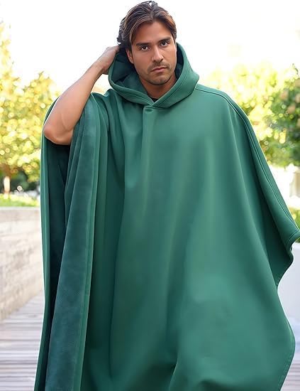 Unisex Oversized Blanket Hoodie, Warm Wearable Fleece Sweatshirt with Long Sleeves for Adults, Cozy Purple Hooded Blanket for Home or Outdoor Use