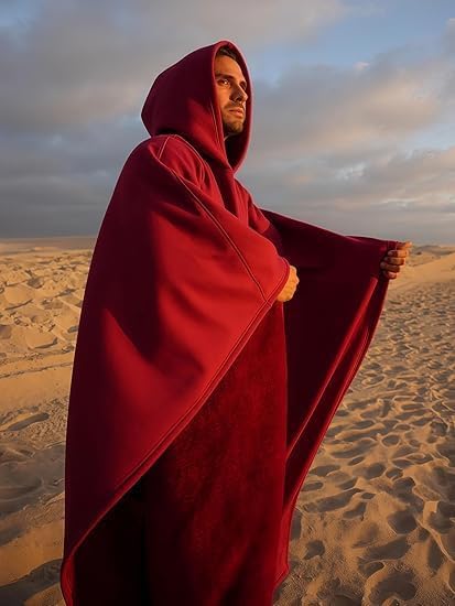 Unisex Oversized Blanket Hoodie, Warm Wearable Fleece Sweatshirt with Long Sleeves for Adults, Cozy Purple Hooded Blanket for Home or Outdoor Use