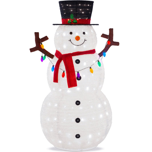 Lighted Pop-Up Snowman – Outdoor Christmas Decoration with LED Lights for Yard and Patio