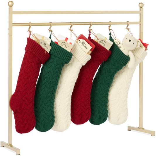 3 ft Christmas Stocking Stand – Holiday Decor Display with Name Tags & Chalk Marker