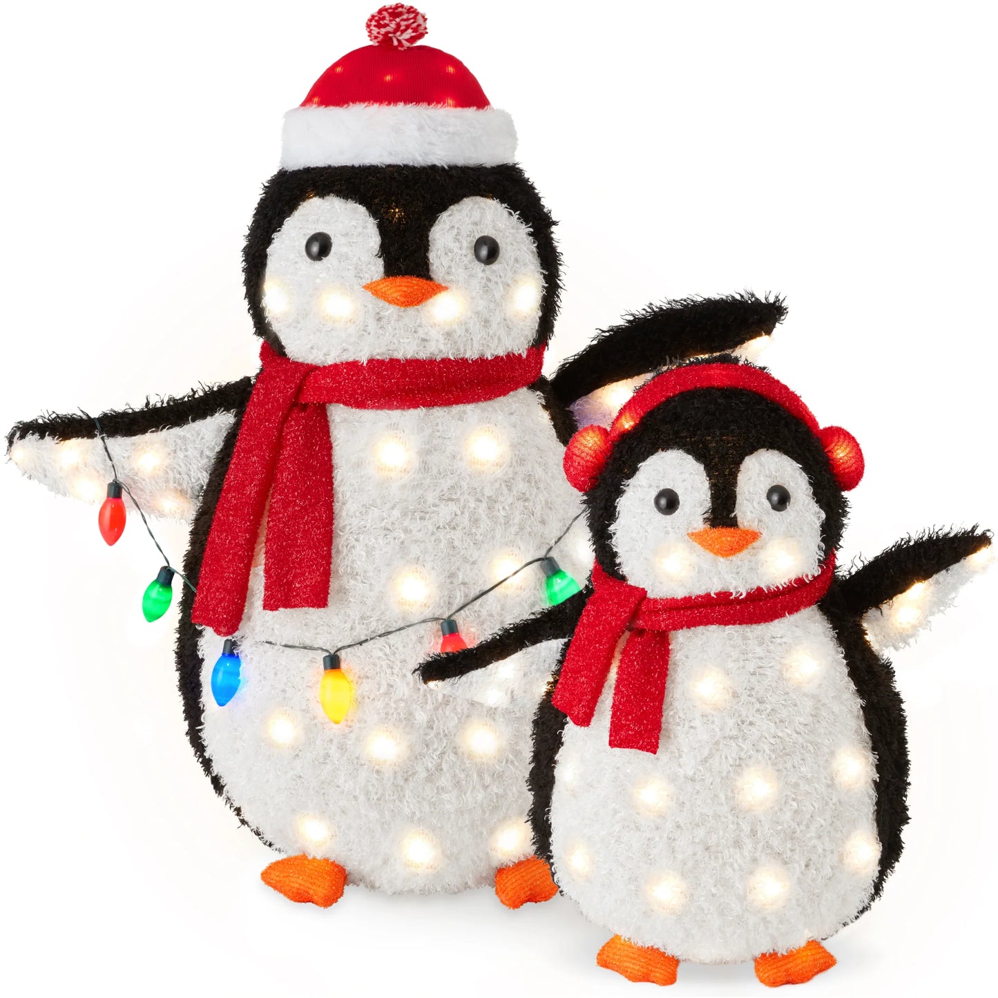 3 ft 2-Piece Lighted Pop-Up Penguin Family – Outdoor Christmas Decoration with 150 LED Lights