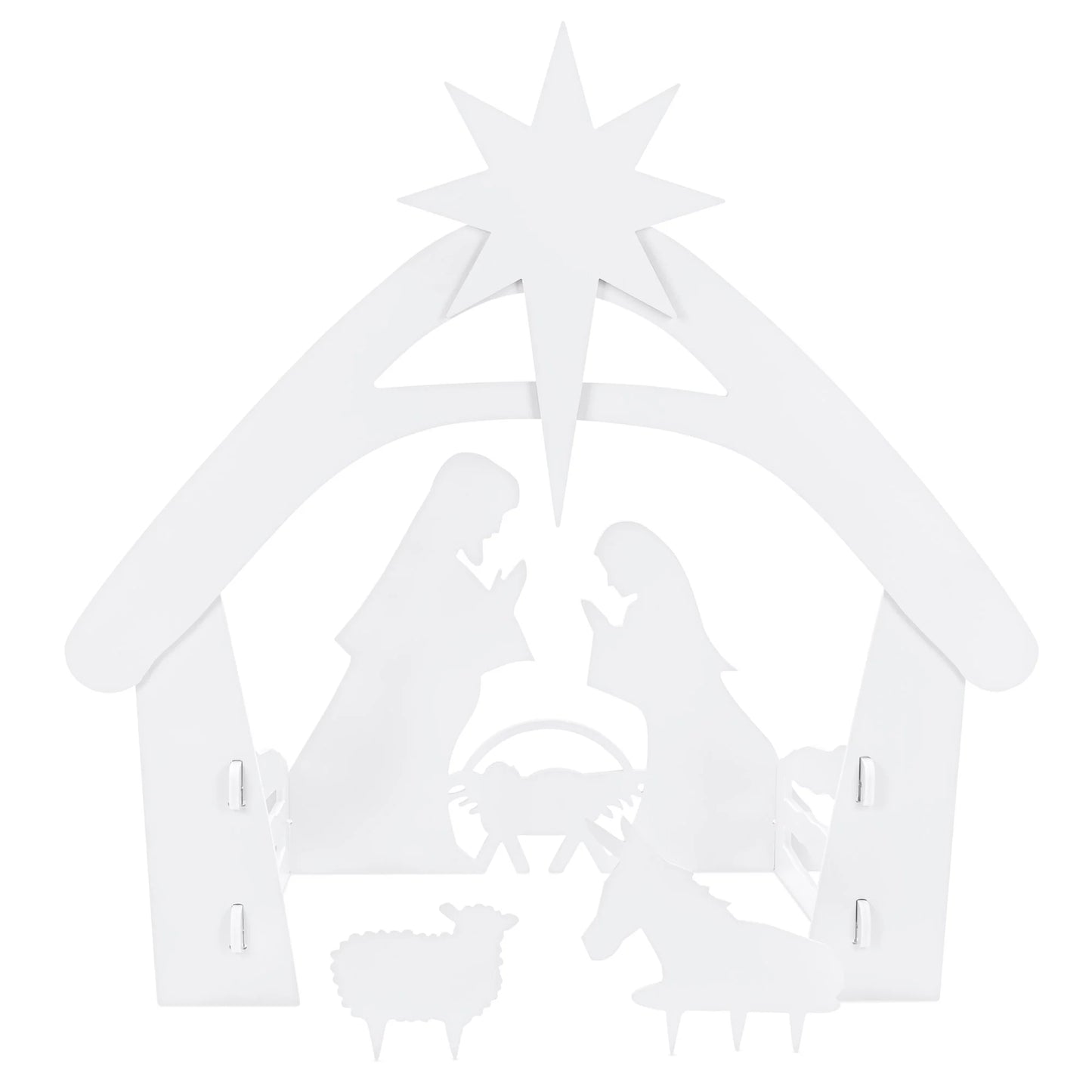 4 ft Christmas Nativity Scene – Outdoor Yard Decoration with Water-Resistant PVC