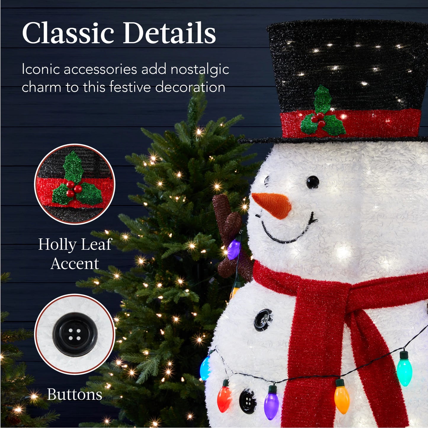 Lighted Pop-Up Snowman – Outdoor Christmas Decoration with LED Lights for Yard and Patio