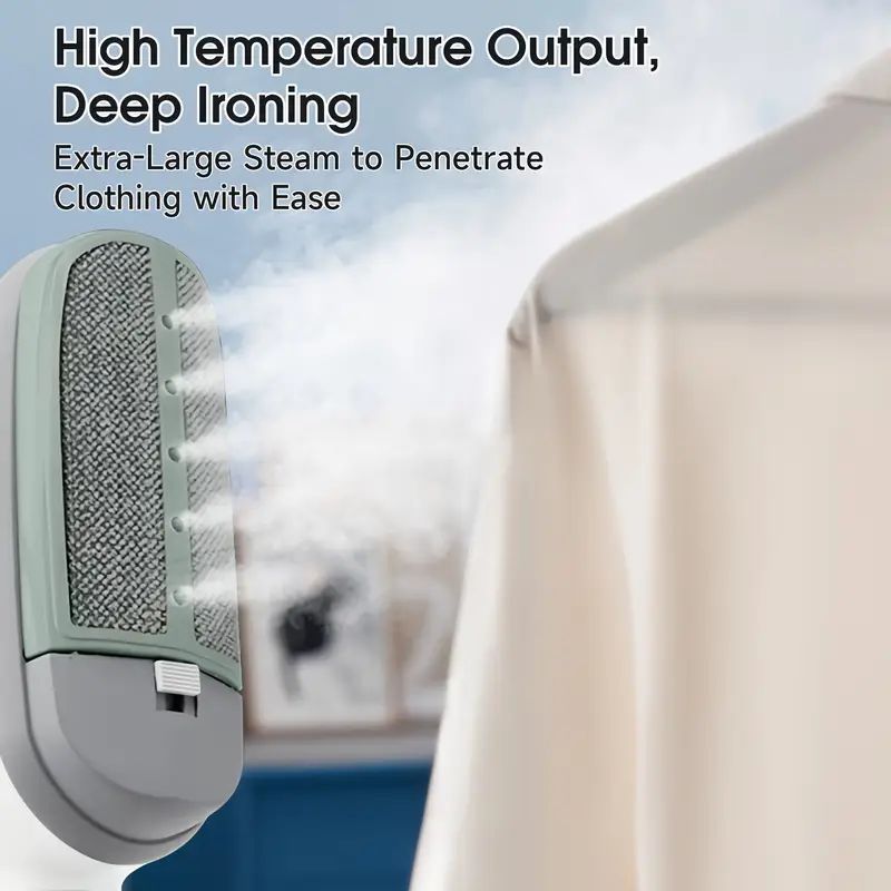 Portable Handheld Garment Steamer – 110–130V US Plug, Quick Heat-Up Wrinkle Remover with Powerful Steam, Compact Travel Design for Home & Office