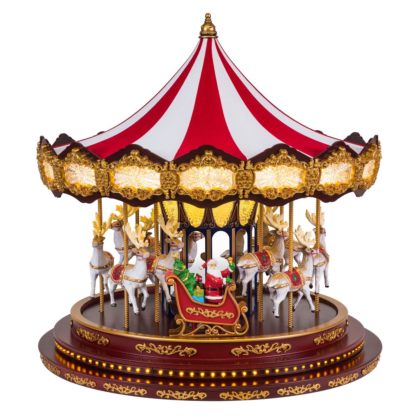 Mr. Christmas Very Merry Carousel – Animated Holiday Music & LED Light Decoration for Home