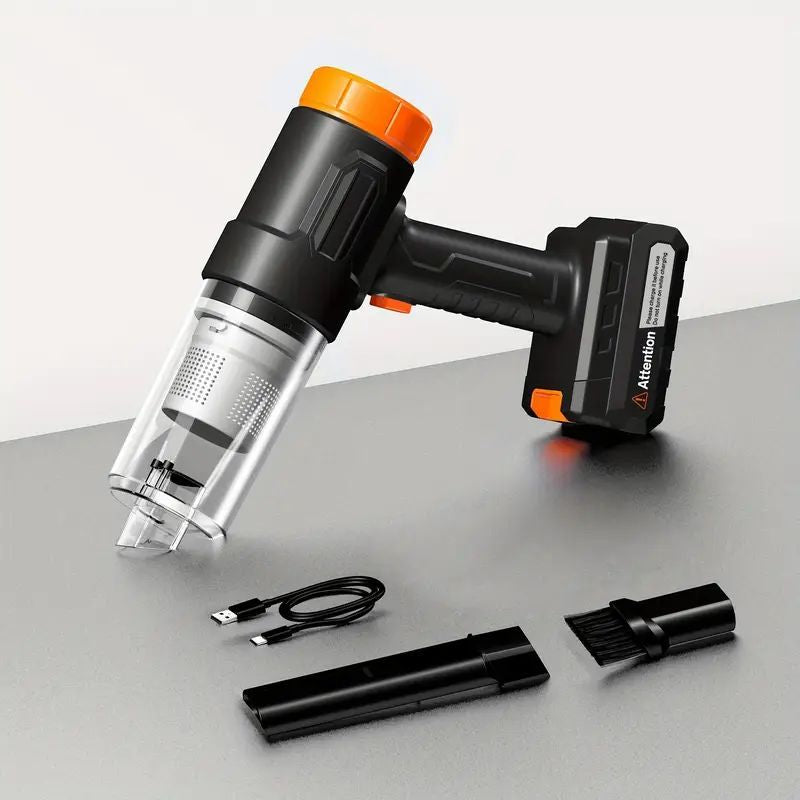 Wireless Handheld Car Vacuum – 5000Pa Suction, Rechargeable Dual Battery, Low Noise for Car & Home