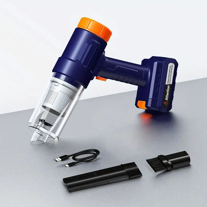 Wireless Handheld Car Vacuum – 5000Pa Suction, Rechargeable Dual Battery, Low Noise for Car & Home