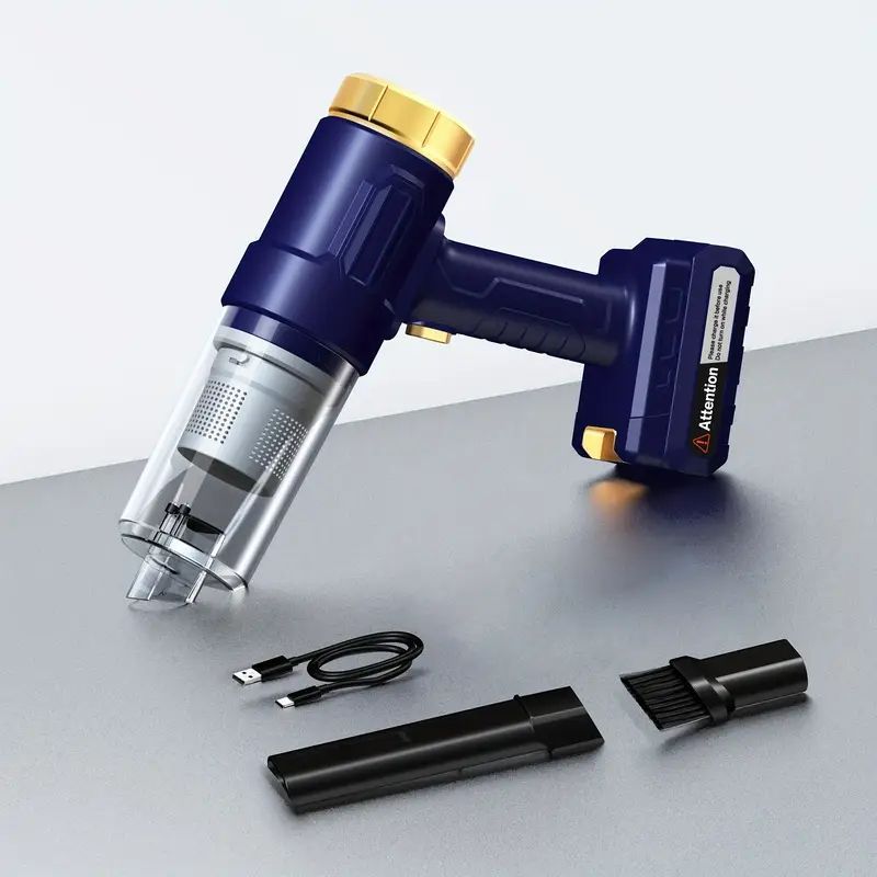 Wireless Handheld Car Vacuum – 5000Pa Suction, Rechargeable Dual Battery, Low Noise for Car & Home