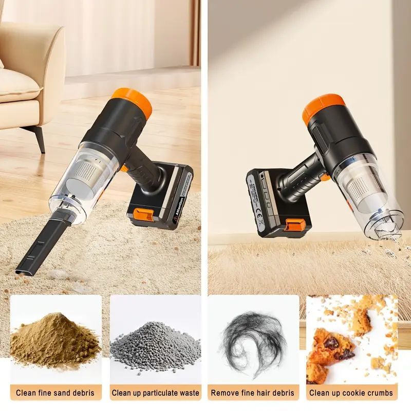 Wireless Handheld Car Vacuum – 5000Pa Suction, Rechargeable Dual Battery, Low Noise for Car & Home