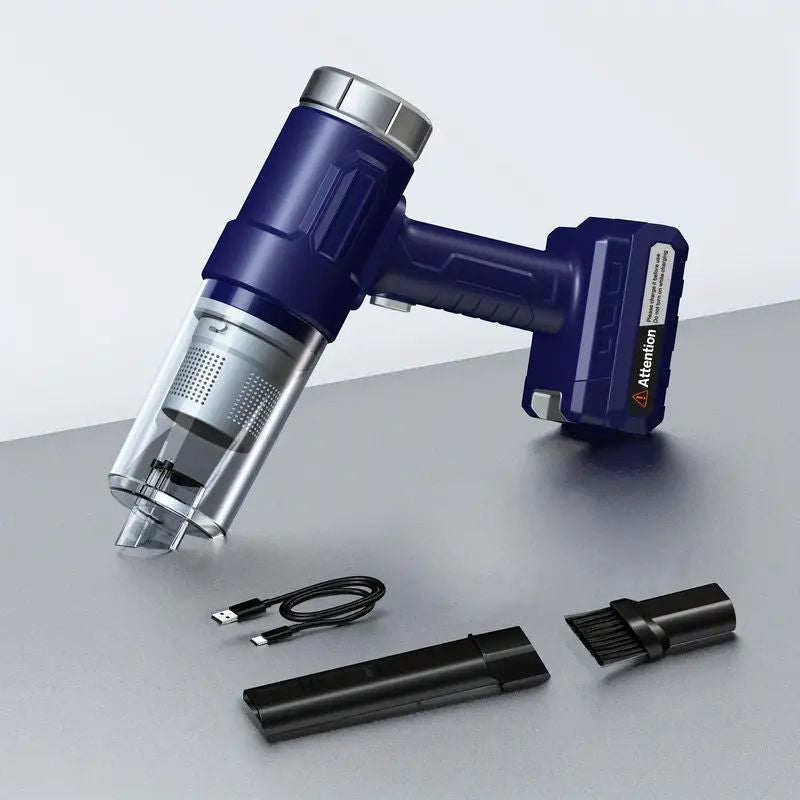 Wireless Handheld Car Vacuum – 5000Pa Suction, Rechargeable Dual Battery, Low Noise for Car & Home