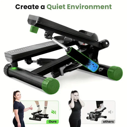 Mini Stepper with Resistance Bands – Compact Home Workout Machine for Full Body Fitness, 300lbs