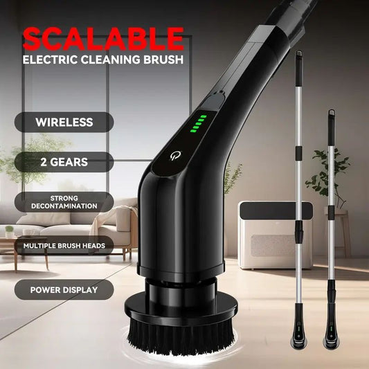 Electric Spin Scrubber – 7-in-1 Rechargeable Cleaning Brush with Telescopic Handle, Multi-Surface Power Scrubber for Bathroom, Kitchen, Floor & Car