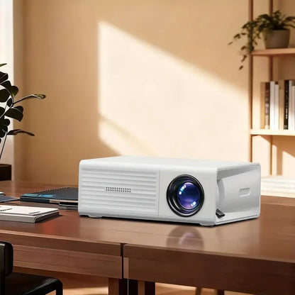Mini Portable Projector for Home Entertainment, 600P Native Resolution, 1080P Supported, Compact Wall-Mounted & Mobile Phone Projector with Built-In Speaker