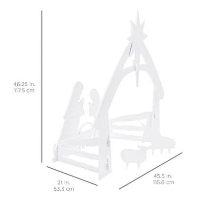4 ft Christmas Nativity Scene – Outdoor Yard Decoration with Water-Resistant PVC