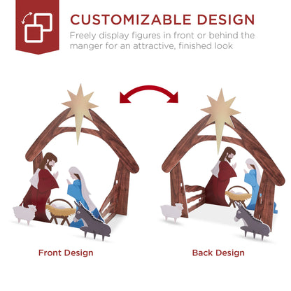 4 ft Christmas Nativity Scene – Outdoor Yard Decoration with Water-Resistant PVC