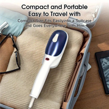 Portable Handheld Garment Steamer – 110–130V US Plug, Quick Heat-Up Wrinkle Remover with Powerful Steam, Compact Travel Design for Home & Office