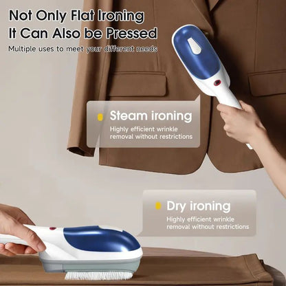 Portable Handheld Garment Steamer – 110–130V US Plug, Quick Heat-Up Wrinkle Remover with Powerful Steam, Compact Travel Design for Home & Office
